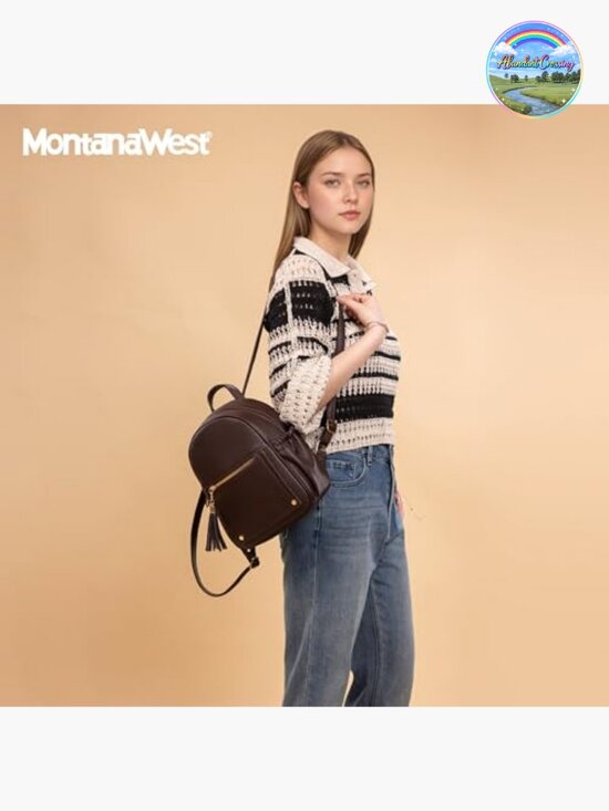 Mini Anti Theft Backpack Purse with Secured Zipper and Tassel Faux Leather